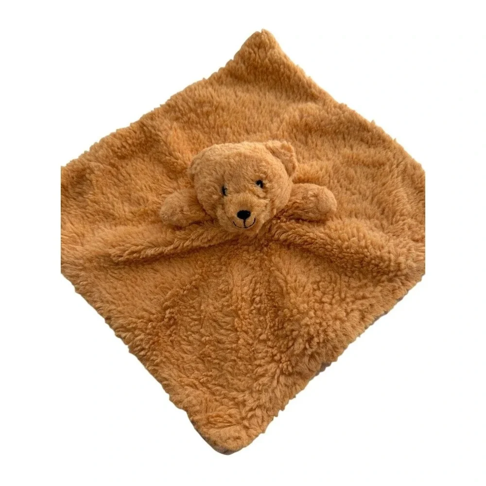 Plush Tan Teddy‎ Bear Lovey Security Blanket 12